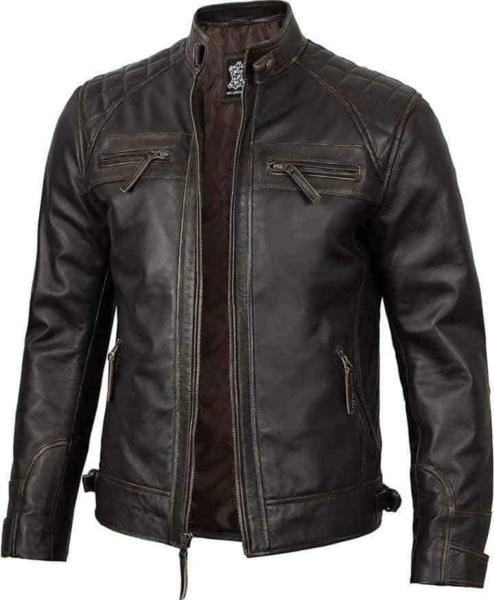 Blouson Homme en cuir véritable