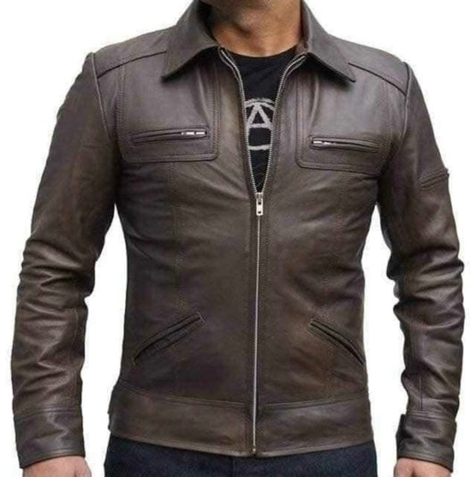 Blouson Homme en cuir véritable