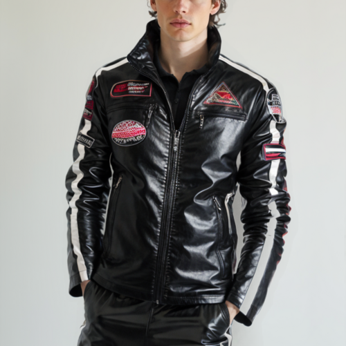 Blouson cuir Homme