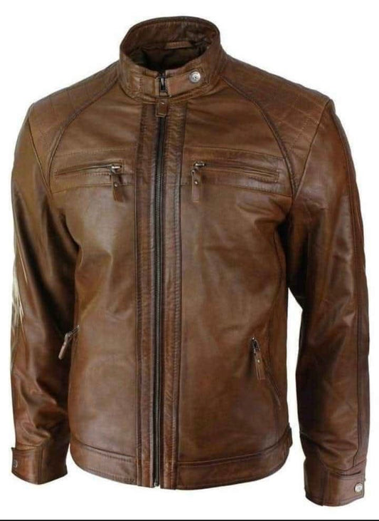 Blouson Homme en cuir véritable